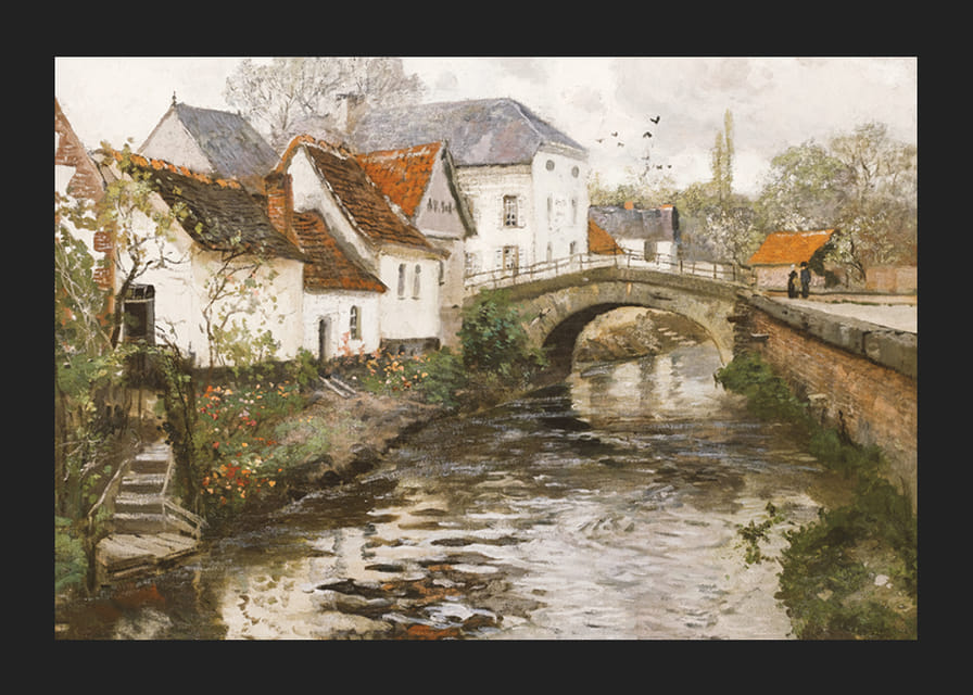 Small Town Near La Panne By Frits Thaulow-12