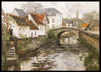 Small Town Near La Panne By Frits Thaulow-8