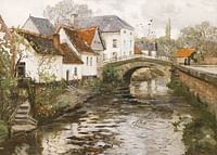 Small Town Near La Panne By Frits Thaulow-3