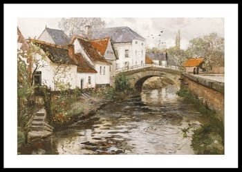 Poster Small Town Near La Panne By Frits Thaulow