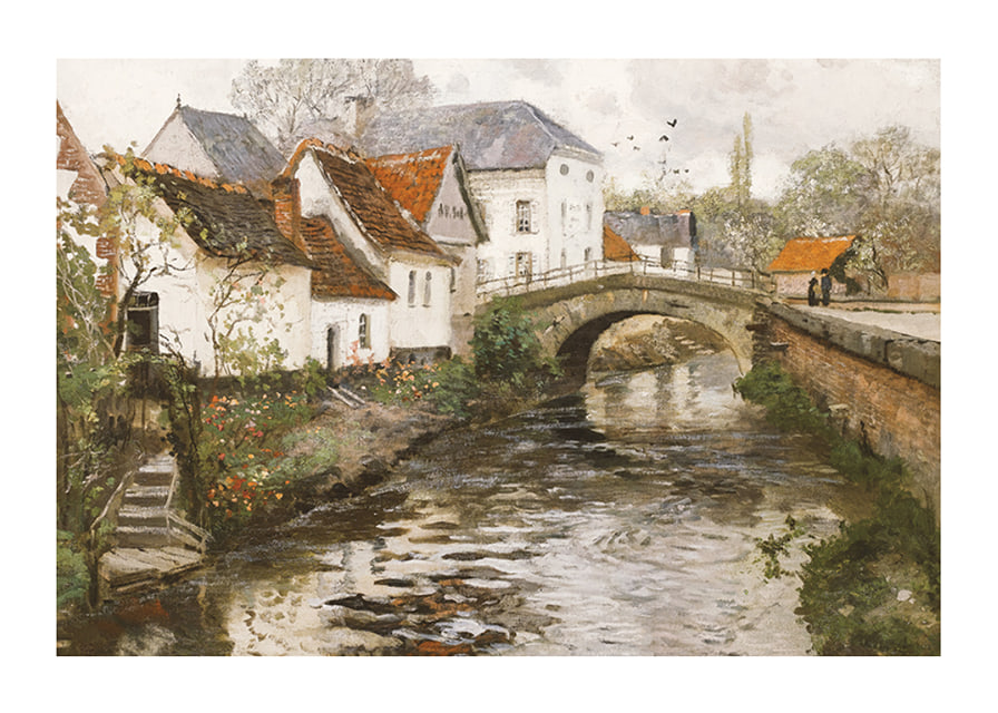 Small Town Near La Panne By Frits Thaulow-12