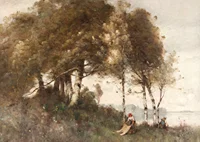 Paysage Aux Lavandières By Paul Trouillebert-9
