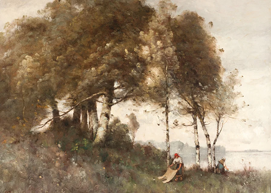 Paysage Aux Lavandières By Paul Trouillebert-12