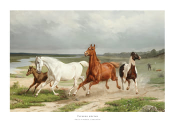 Juliste Flyende hästar By Arvid Fredrik Lönnroth