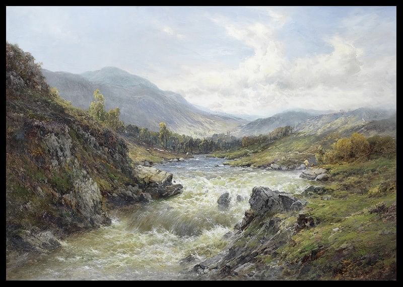 Falls Of The Tay By Alfred de Breanski Sr-12