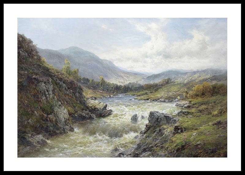 Falls Of The Tay By Alfred de Breanski Sr-12