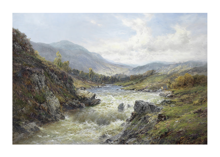 Falls Of The Tay By Alfred de Breanski Sr-12