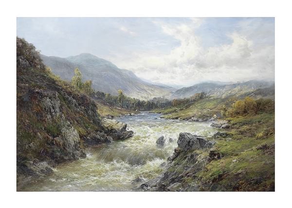 Plagát Falls Of The Tay By Alfred de Breanski Sr