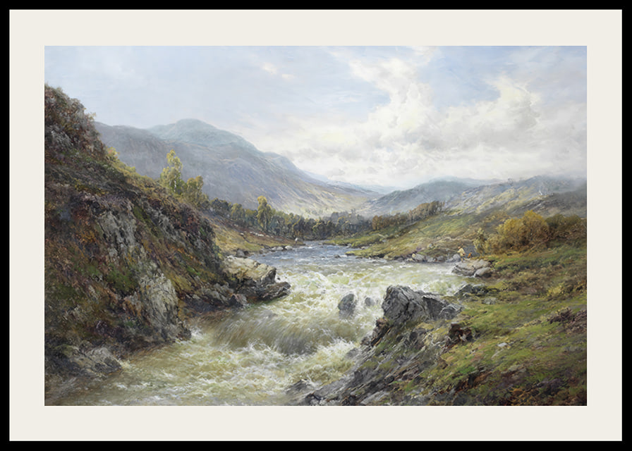 Falls Of The Tay By Alfred de Breanski Sr-12