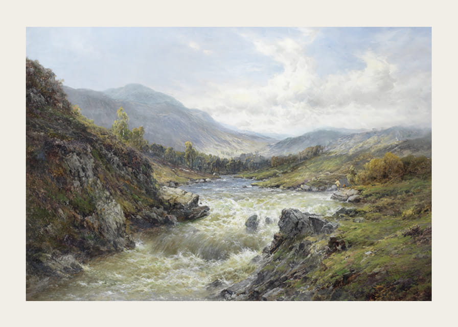 Falls Of The Tay By Alfred de Breanski Sr-12