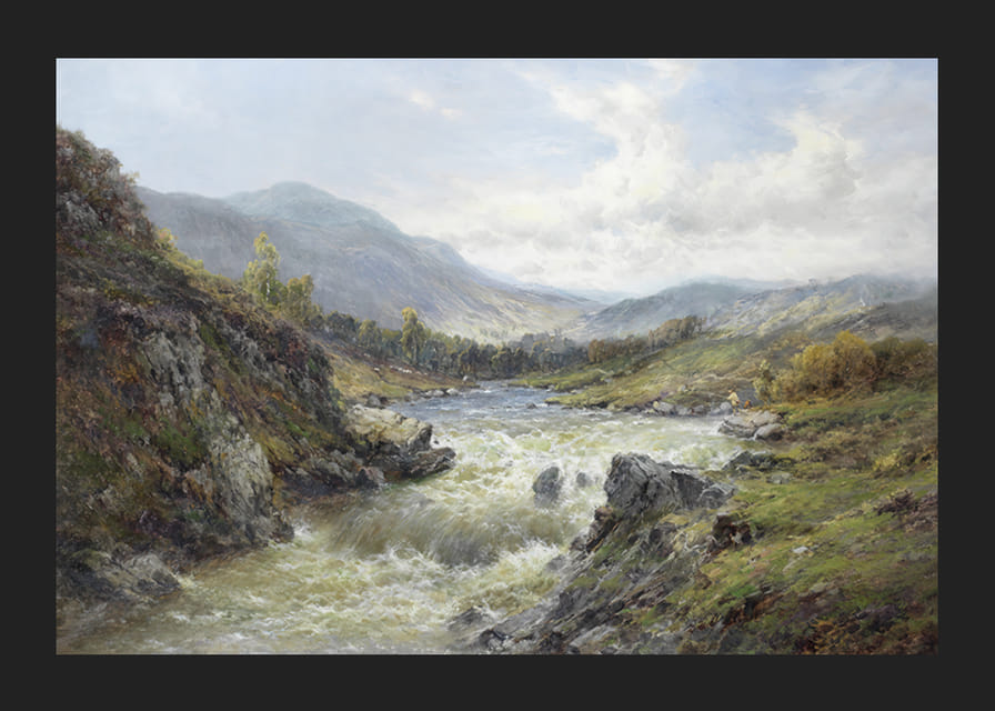 Falls Of The Tay By Alfred de Breanski Sr-12