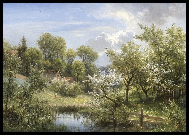 Blühende Obstbäume Bei Loschwitz By Eduard Leonhardi-12