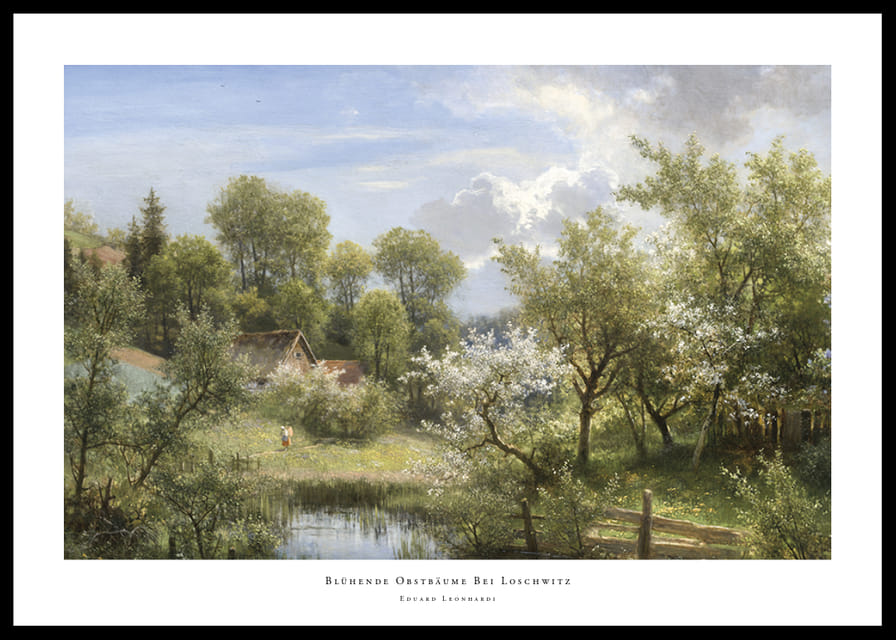 Blühende Obstbäume Bei Loschwitz By Eduard Leonhardi-12