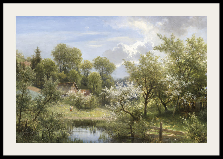 Blühende Obstbäume Bei Loschwitz By Eduard Leonhardi-12