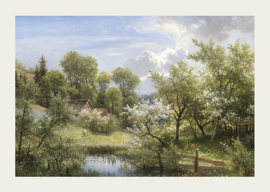 Blühende Obstbäume Bei Loschwitz By Eduard Leonhardi-12