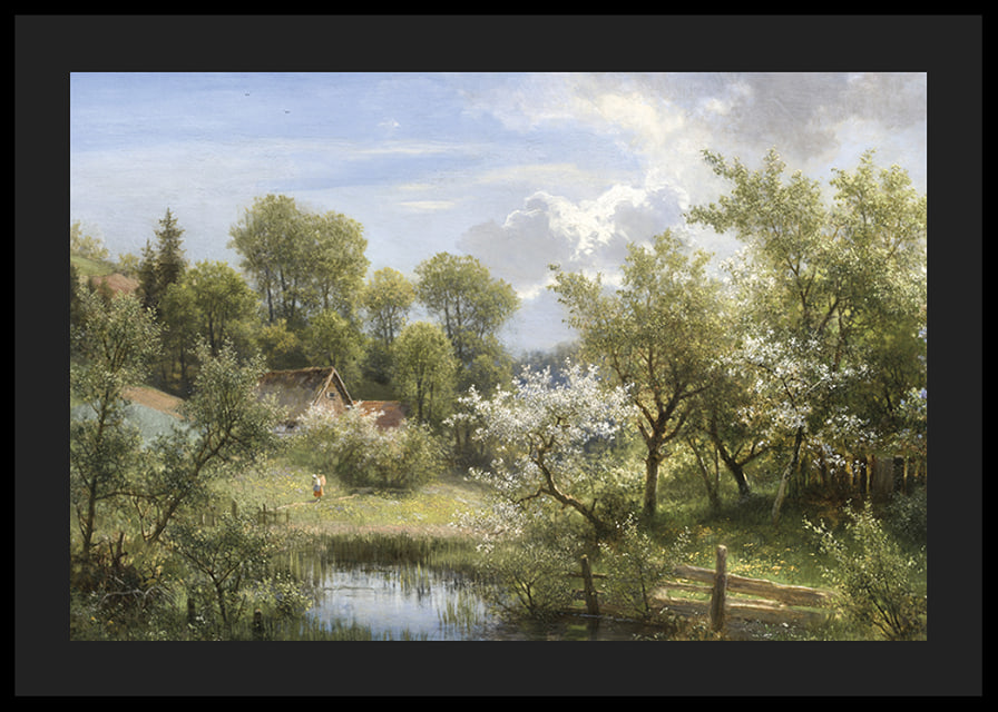 Blühende Obstbäume Bei Loschwitz By Eduard Leonhardi-12