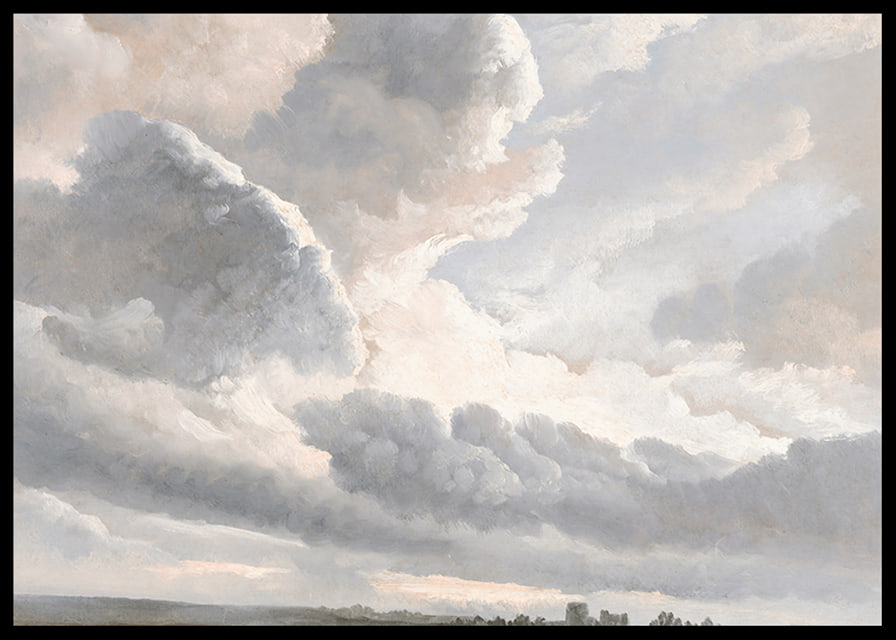 Study Of Clouds With A Sunset Near Rome By Simon Denis-12