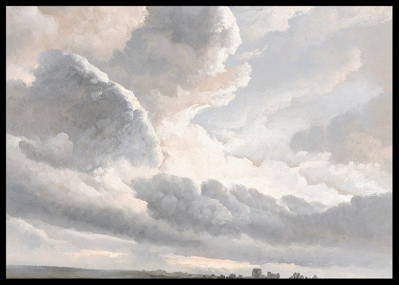 Study Of Clouds With A Sunset Near Rome By Simon Denis-12
