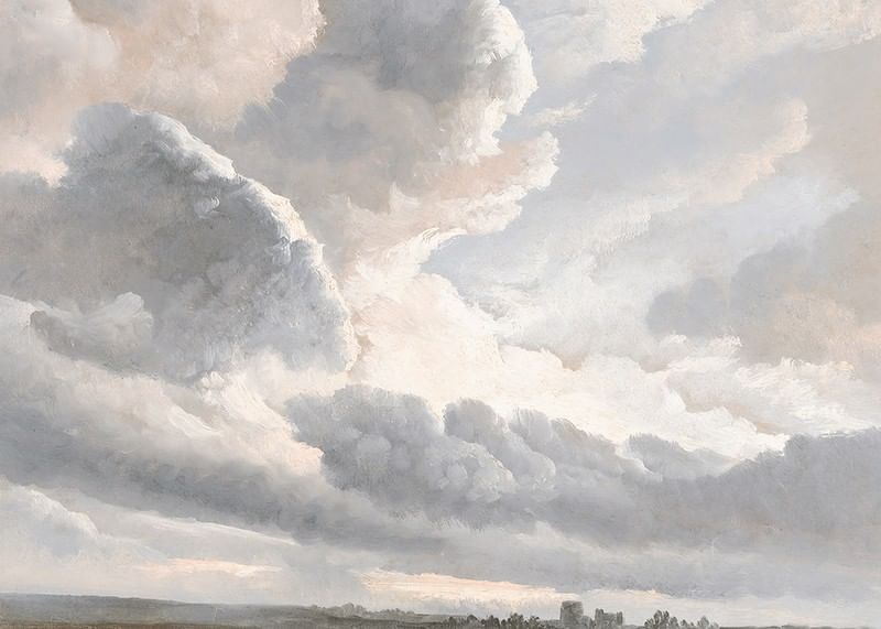 Study Of Clouds With A Sunset Near Rome By Simon Denis-12