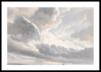 Poster Study Of Clouds With A Sunset Near Rome By Simon Denis
