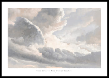 Póster Study Of Clouds With A Sunset Near Rome By Simon Denis