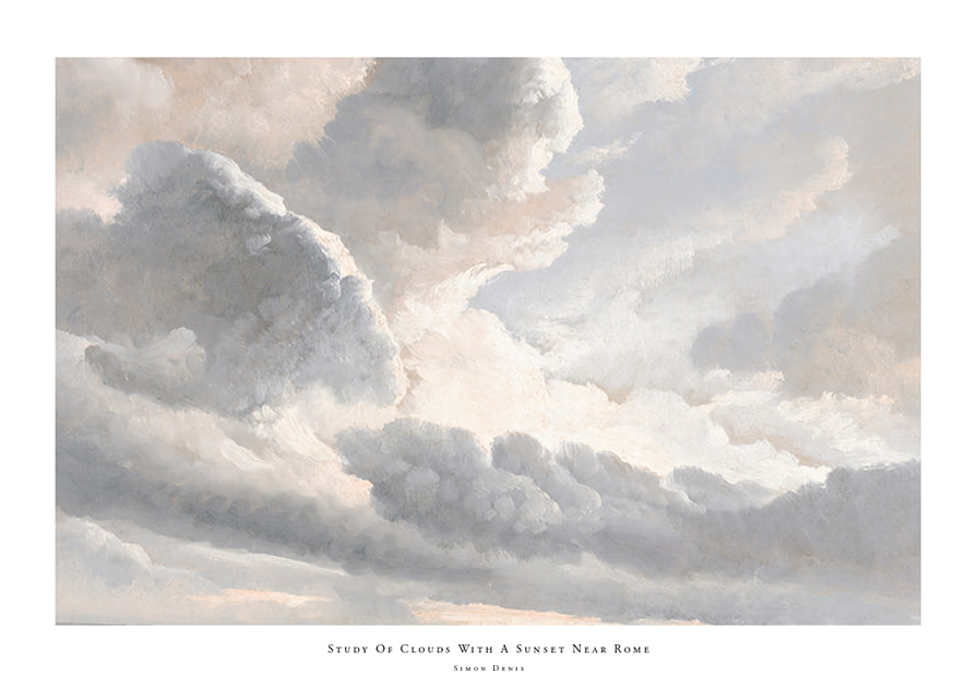 Study Of Clouds With A Sunset Near Rome By Simon Denis-12