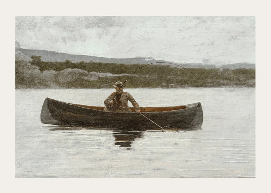 Playing A Fish By Winslow Homer-12