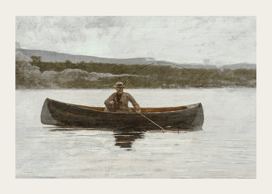 Playing A Fish By Winslow Homer-12