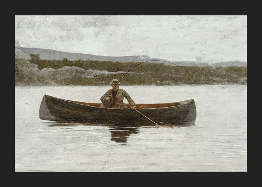 Playing A Fish By Winslow Homer-12