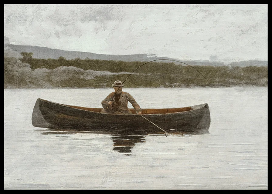 Playing A Fish By Winslow Homer-12