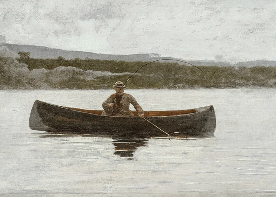 Playing A Fish By Winslow Homer-12