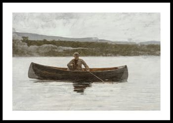 Poster Playing A Fish By Winslow Homer