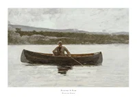 Playing A Fish By Winslow Homer-1