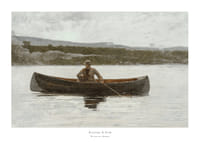 Playing A Fish By Winslow Homer-1
