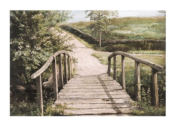 Plagát Broen Over Kirkegårdsåen I Assens By Dankvart Dreyer