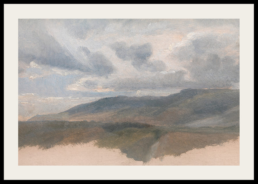 Landscape Study With Clouds By Emile Loubon-12