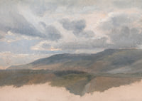 Landscape Study With Clouds By Emile Loubon-9