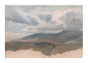 Poster Landscape Study With Clouds By Emile Loubon