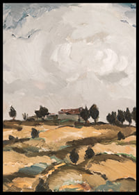 Autumn Landscape With Clouds By Ilmari Aalto-8