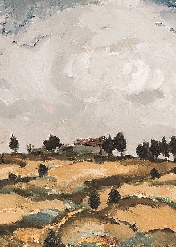 Autumn Landscape With Clouds By Ilmari Aalto-12