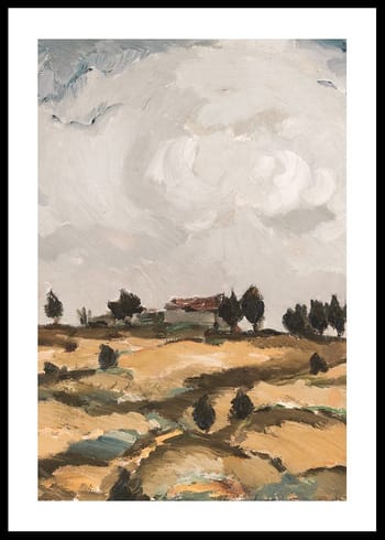 Poster Autumn Landscape With Clouds By Ilmari Aalto