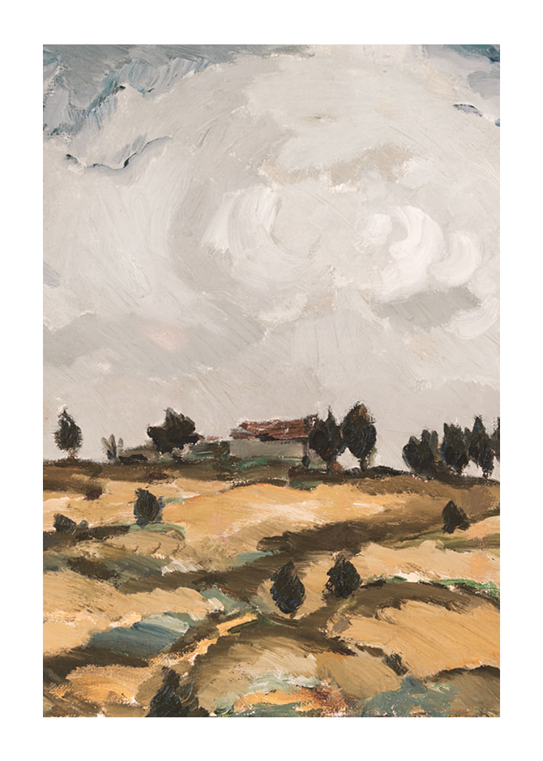Autumn Landscape With Clouds By Ilmari Aalto-12