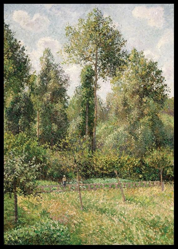 Poplars Éragny By Camille Pissarro-12