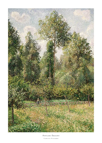 Poster Poplars Éragny By Camille Pissarro