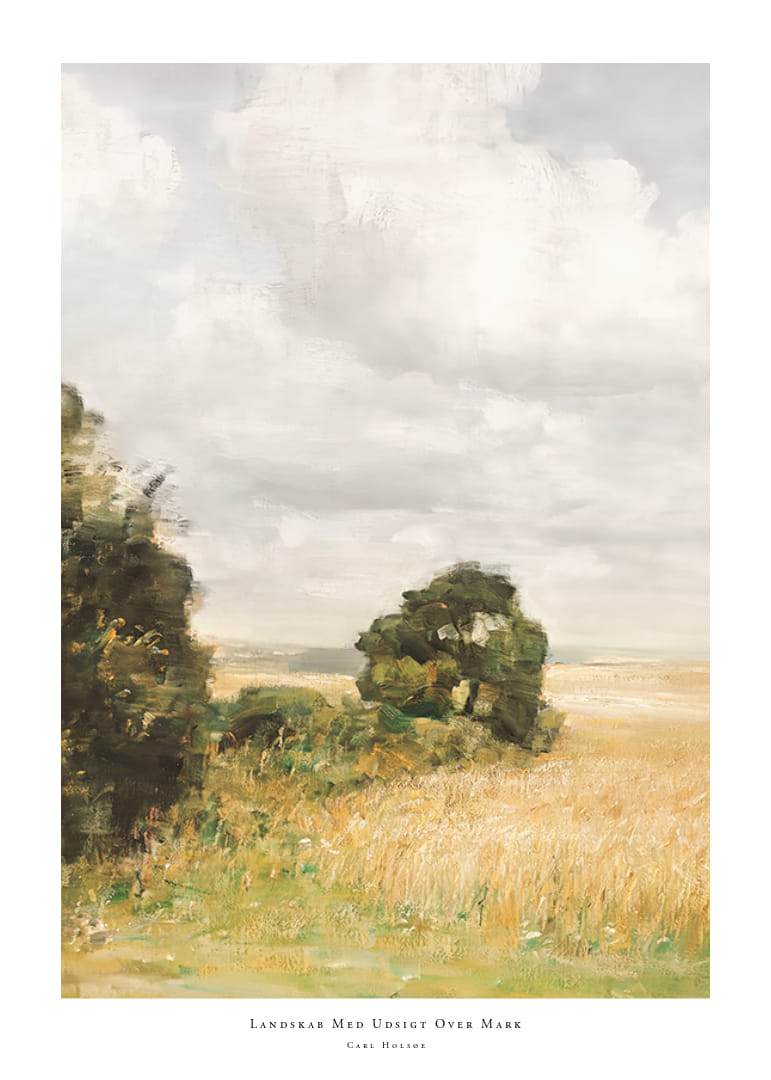 Landskab Med Udsigt Over Mark By Carl Holsøe-12