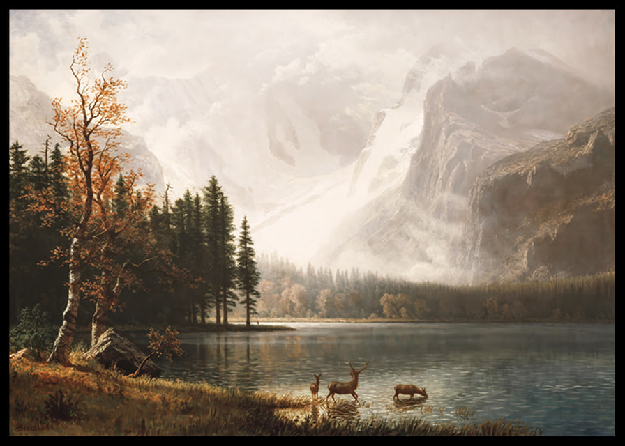 Estes Park Colorado Whyte's Lake By Albert Bierstadt-12