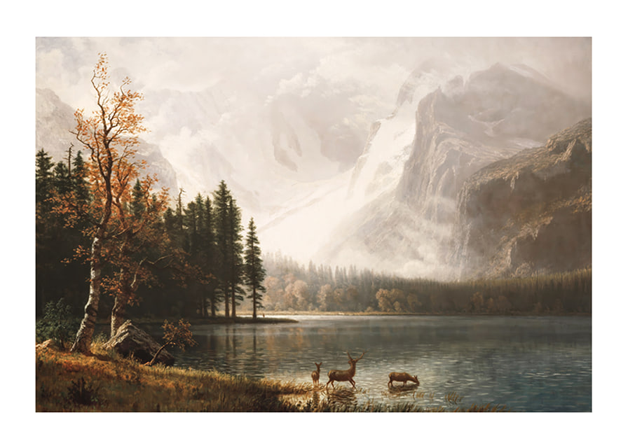 Estes Park Colorado Whyte's Lake By Albert Bierstadt-12