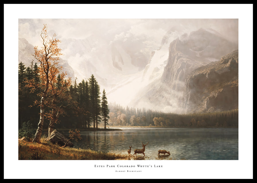 Estes Park Colorado Whyte's Lake By Albert Bierstadt-12