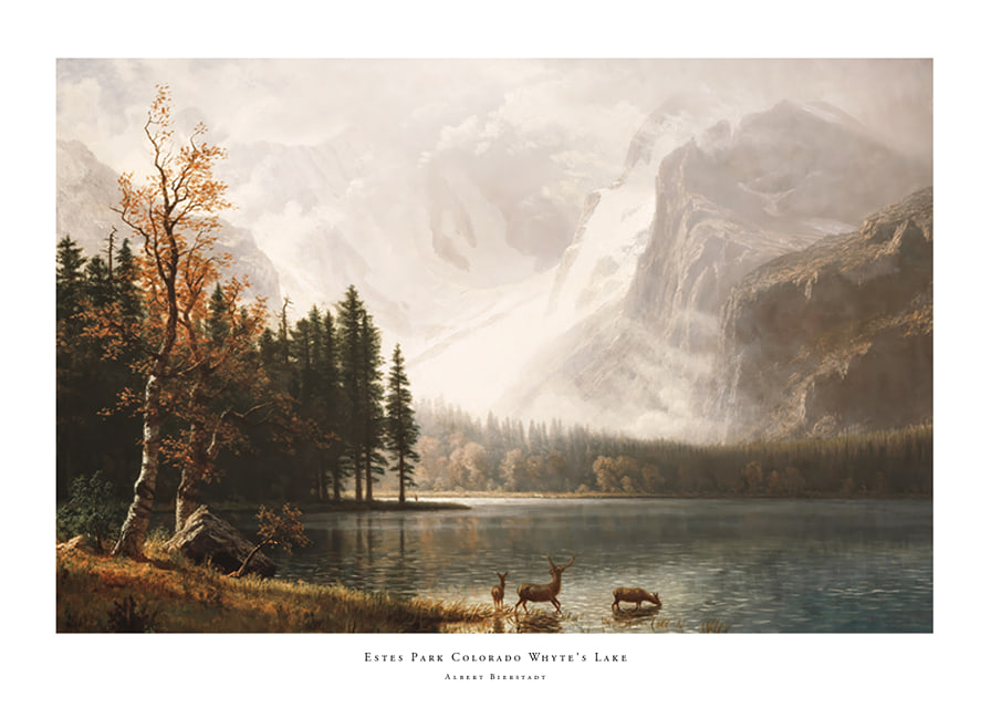 Estes Park Colorado Whyte's Lake By Albert Bierstadt-12