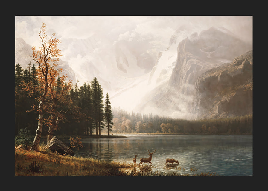 Estes Park Colorado Whyte's Lake By Albert Bierstadt-12